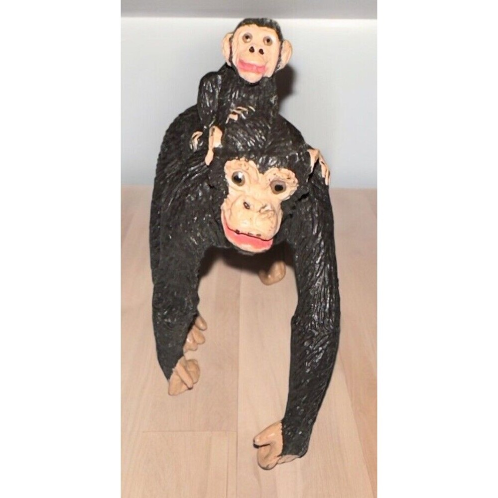 Chimpanzee And Baby Wild Safari Figure Safari Ltd Realistic Mammal Toy  1997